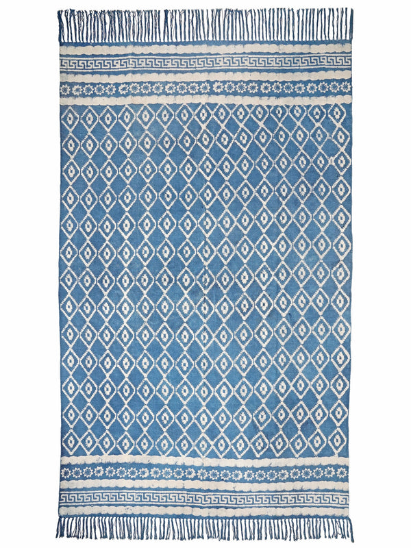 Argyle Hand Woven Cotton Rug
