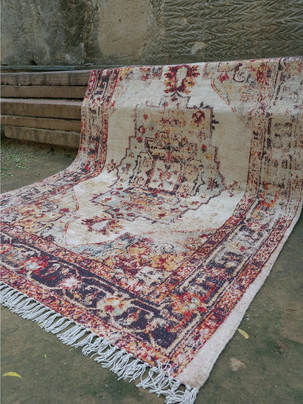 Aztec Printed Cotton Rug