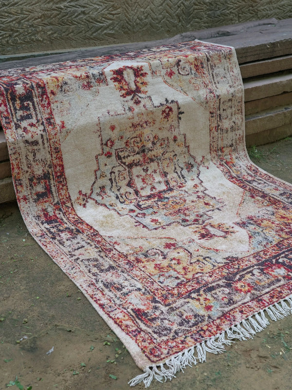 Aztec Printed Cotton Rug