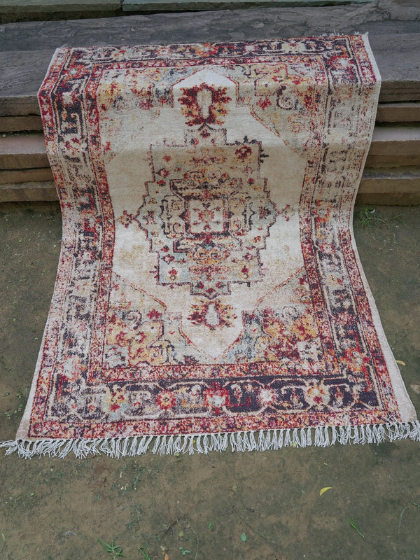 Aztec Printed Cotton Rug