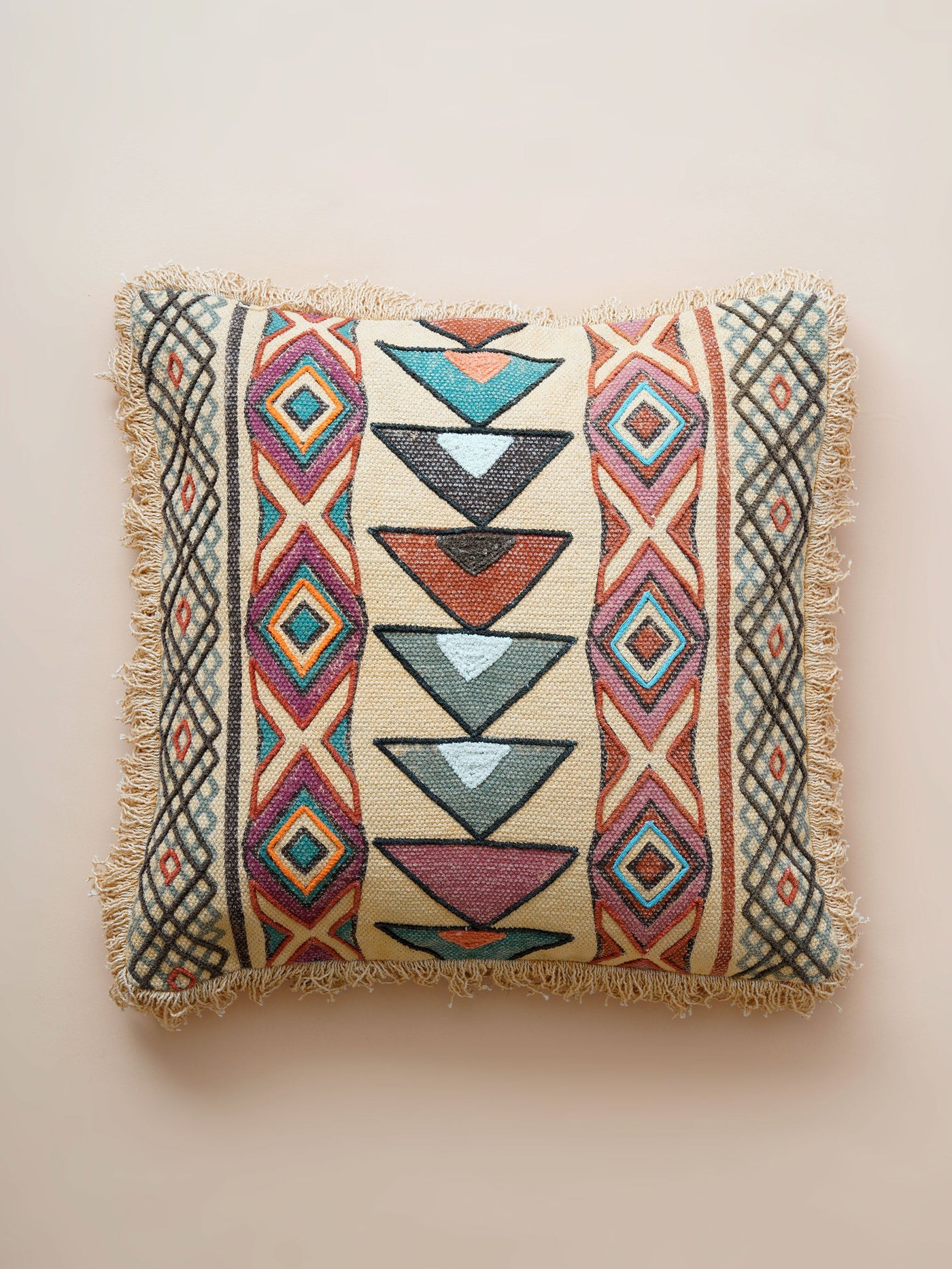 Aztec Geometric Story Cushion