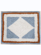 Azure Embroidered Bath Rug