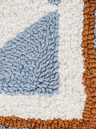 Azure Embroidered Bath Rug