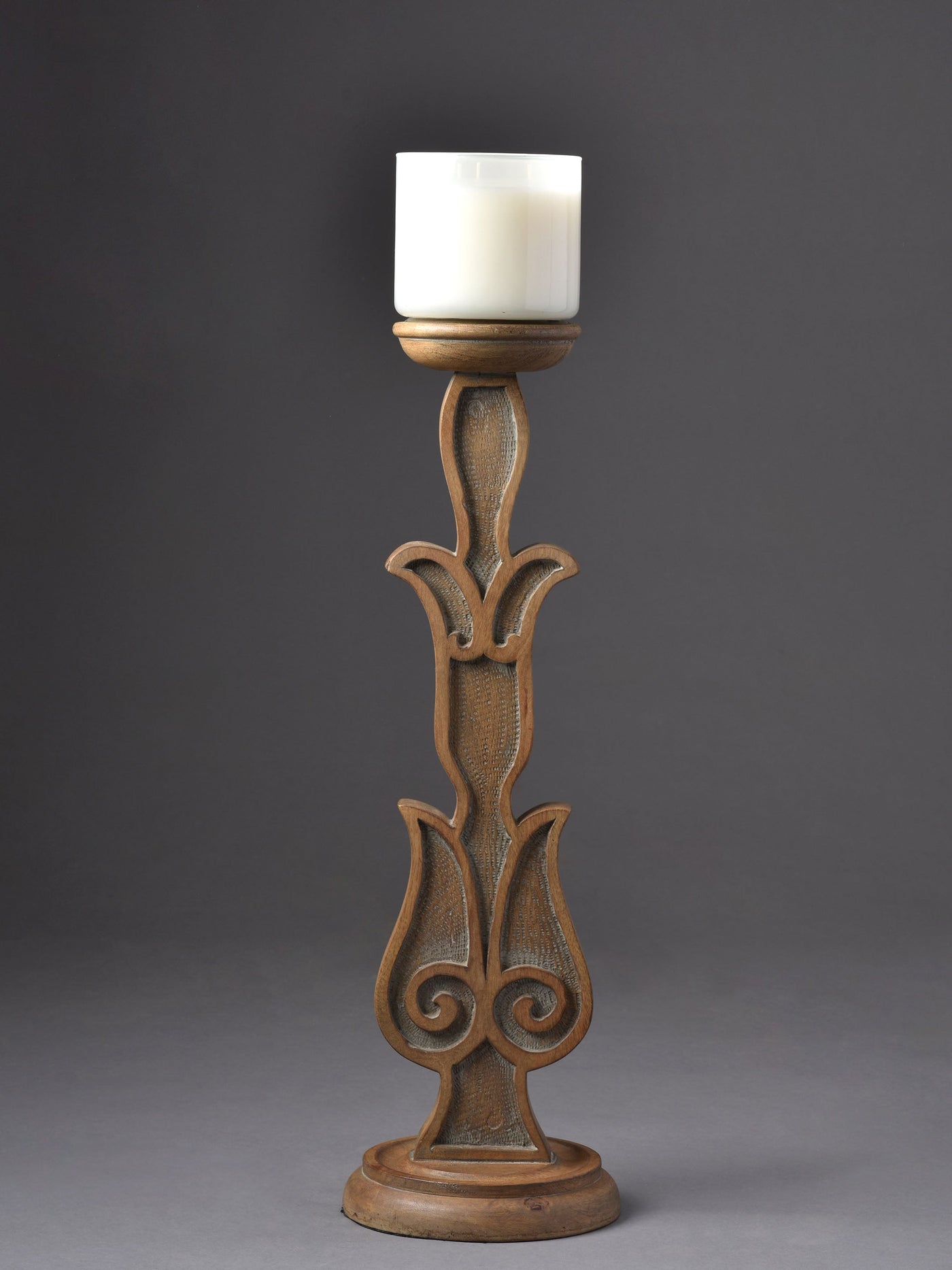Baghdad Hand Carved Candle Stand Big