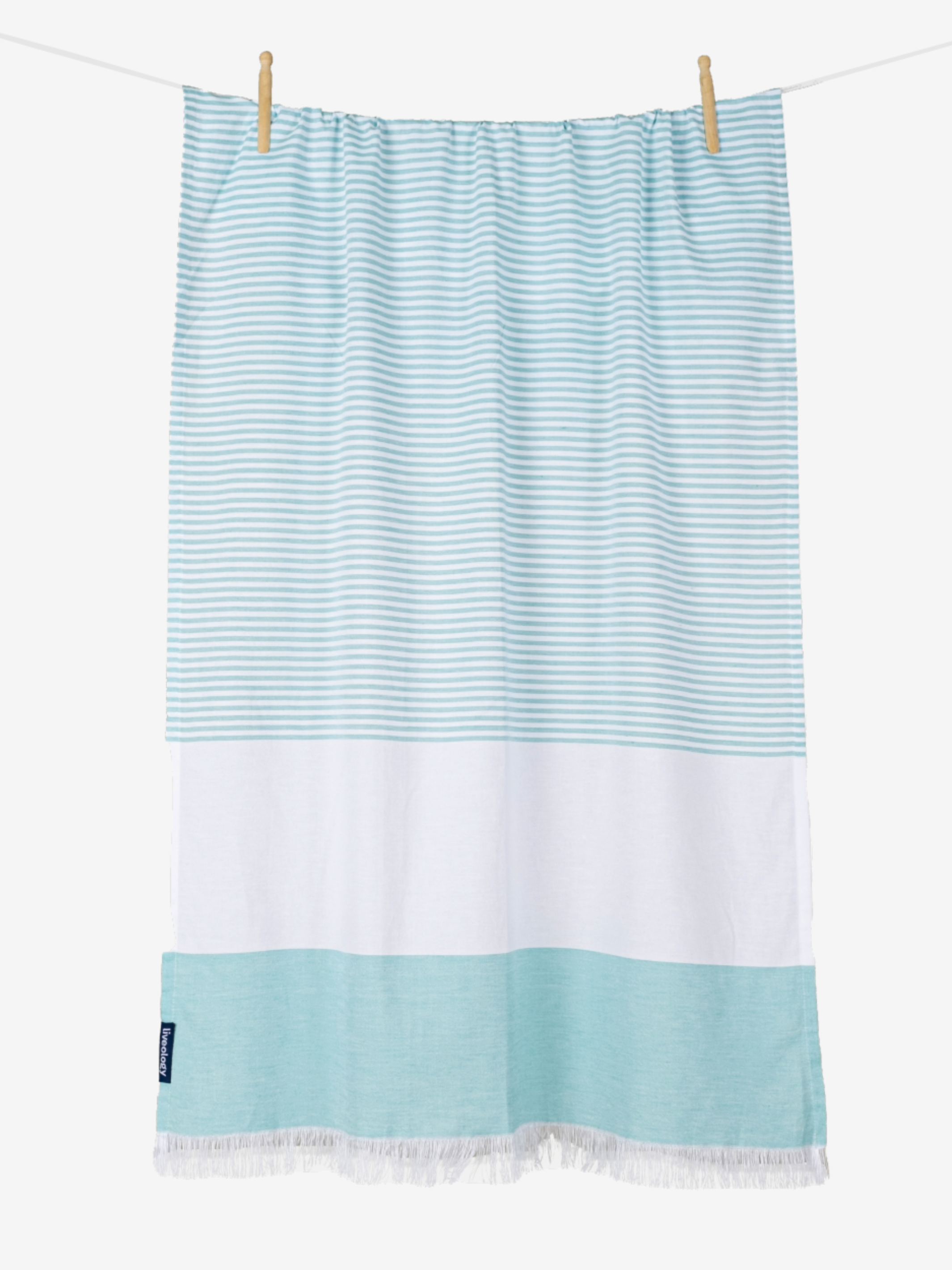 Bali Green Woven Beach Towel