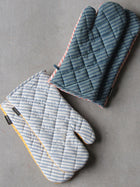 Basik Pop Mitten Teal & Coral