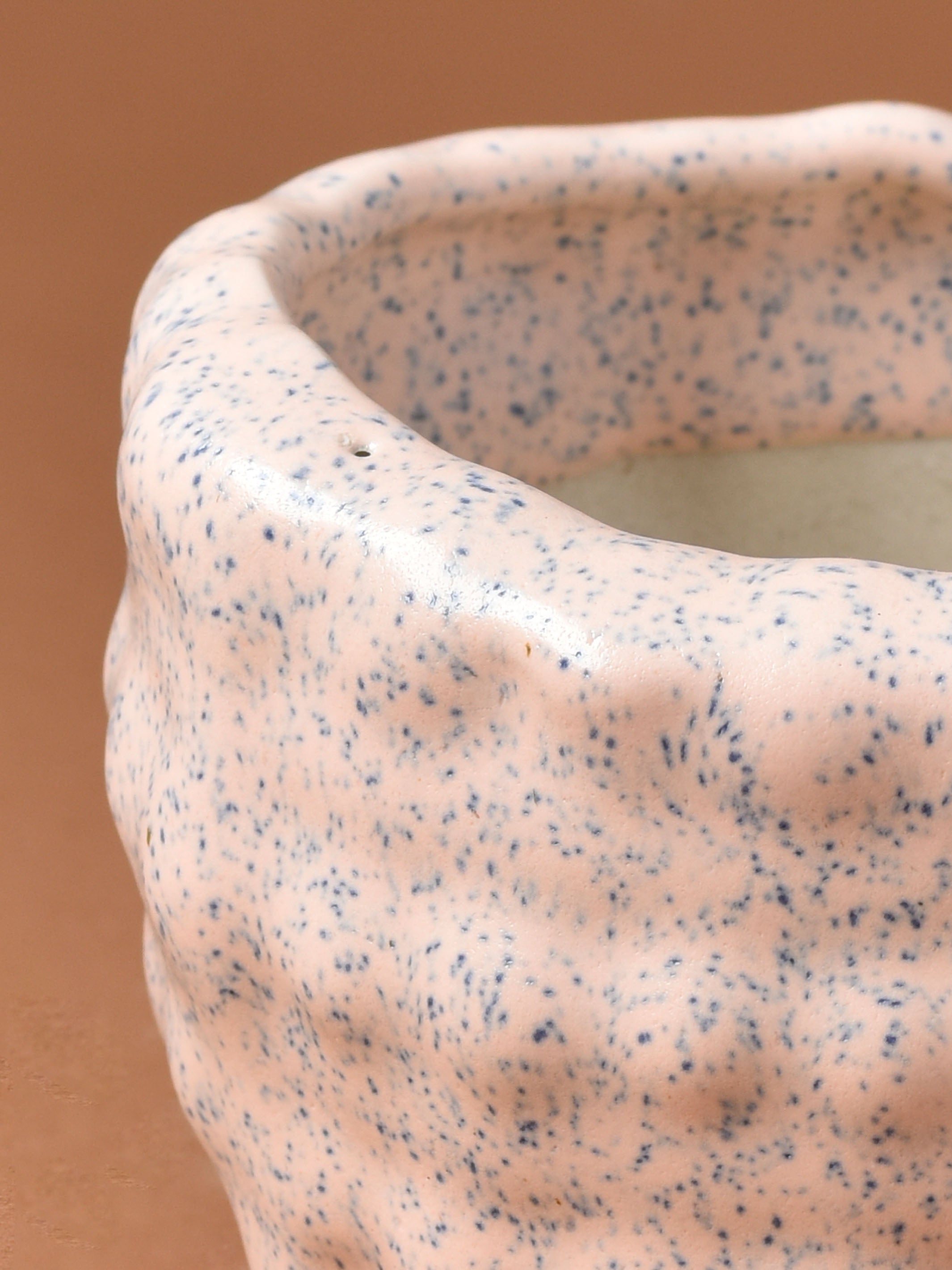 Beaded Angled Ceramic Planter