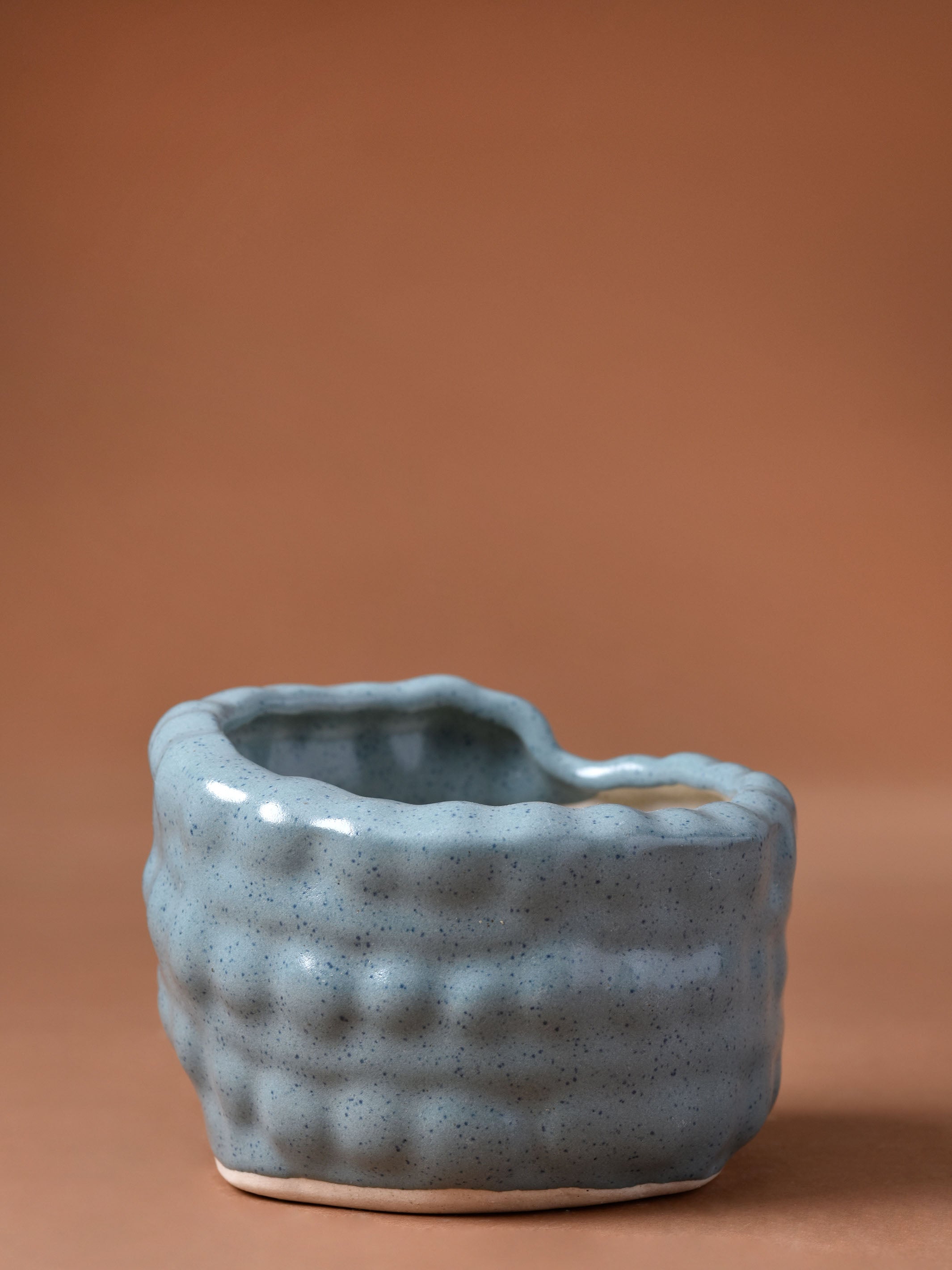 Beaded Angled Ceramic Planter