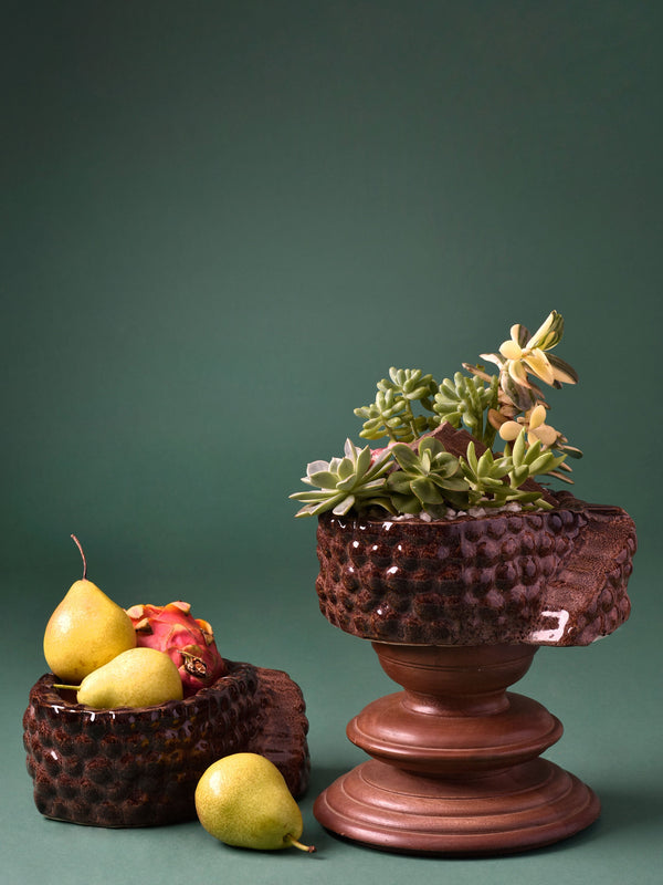 Beaded Oval Well Planter