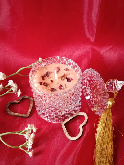 Beautiful Tango Crystal Jar Candle with Tassle