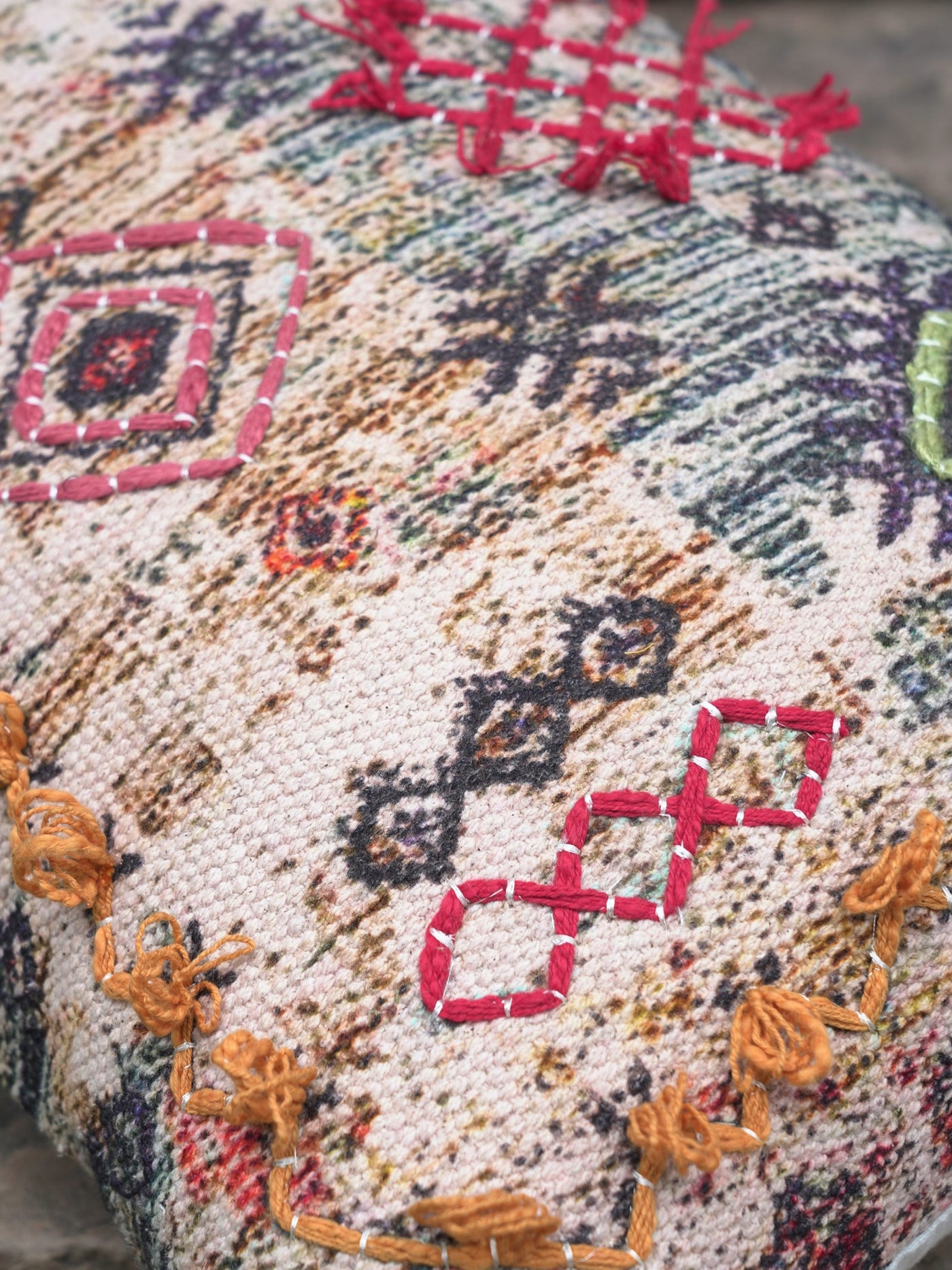 Bereket Embroidered Cotton Cushion