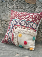 Embroidered Cotton Cushion Cover - Berh