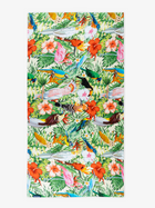 Birds Of Paradise Printed Beach Towel