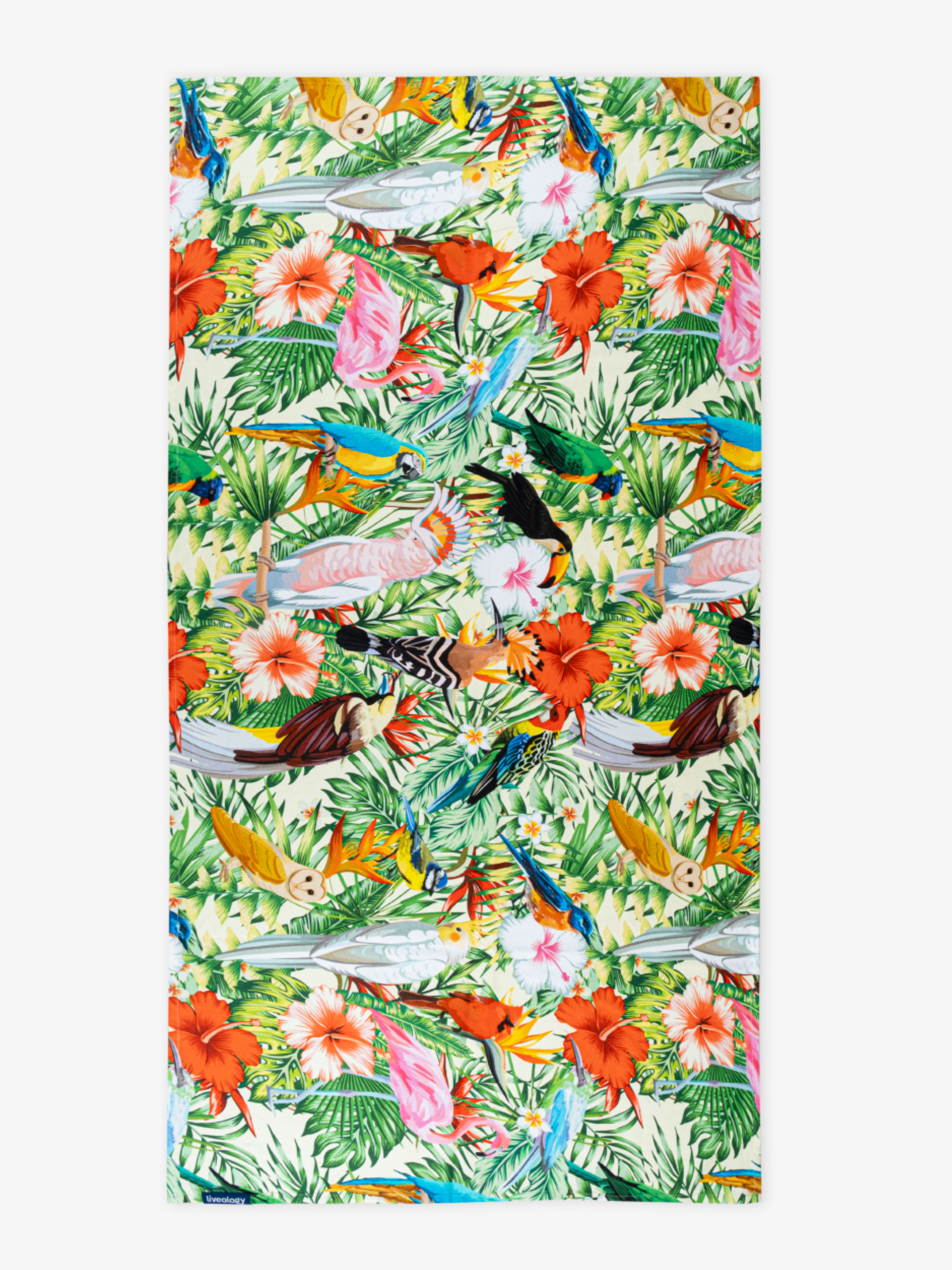 Birds Of Paradise Printed Beach Towel