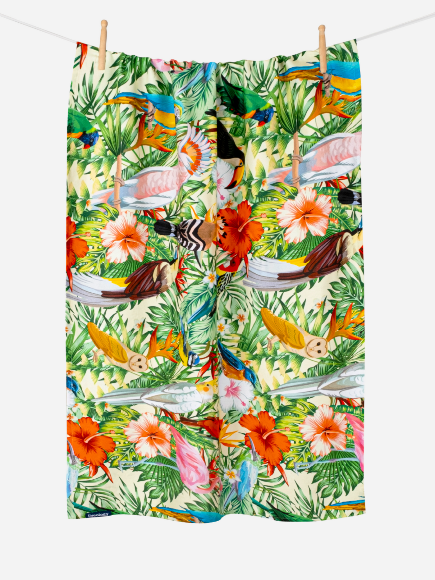 Birds Of Paradise Printed Beach Towel