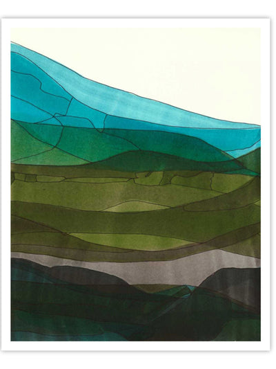 Wall Prints - Blue Hills II