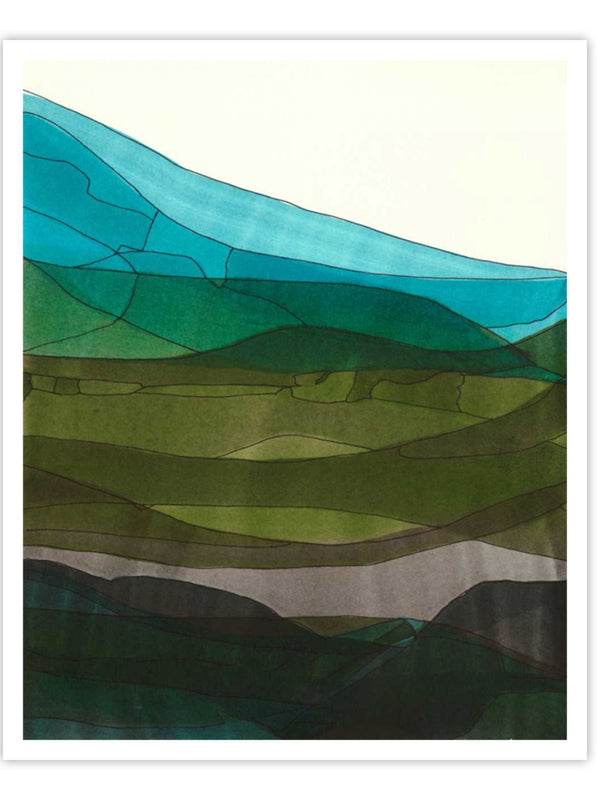 Wall Prints - Blue Hills II