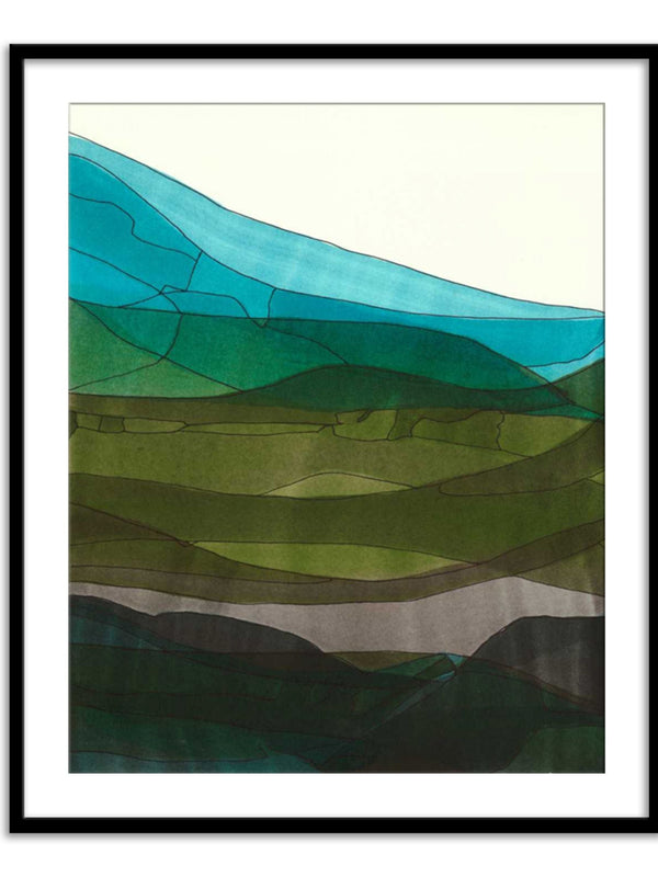 Wall Prints - Blue Hills II