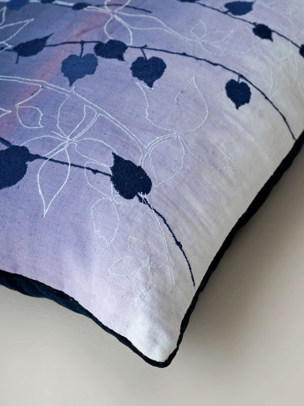 Cushion Cover - Blue Ombre Embroidered