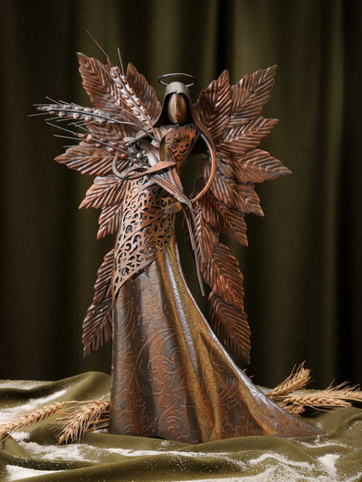 Bronze Etched Harvest Angel