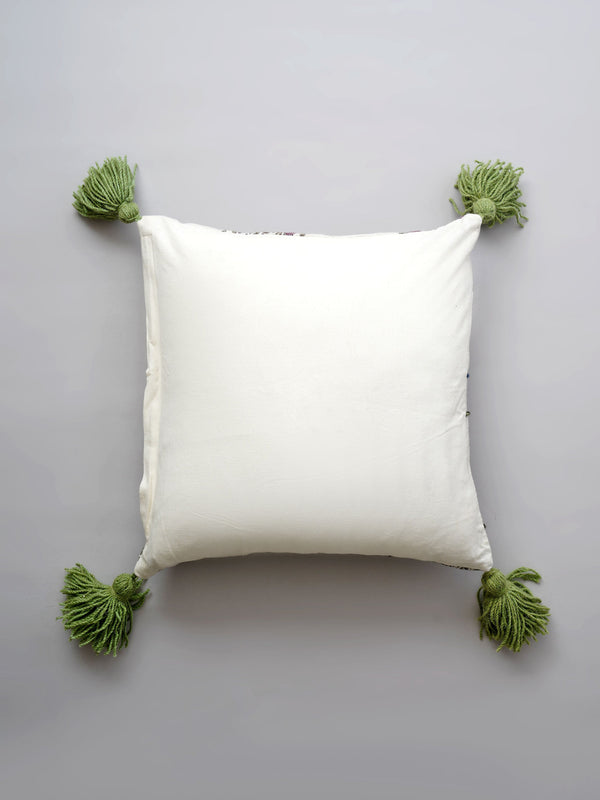 Cushion Cover - Burgundy Jade Block Print