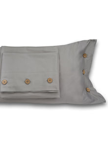 Bedsheet - Buttoned Modern Grey