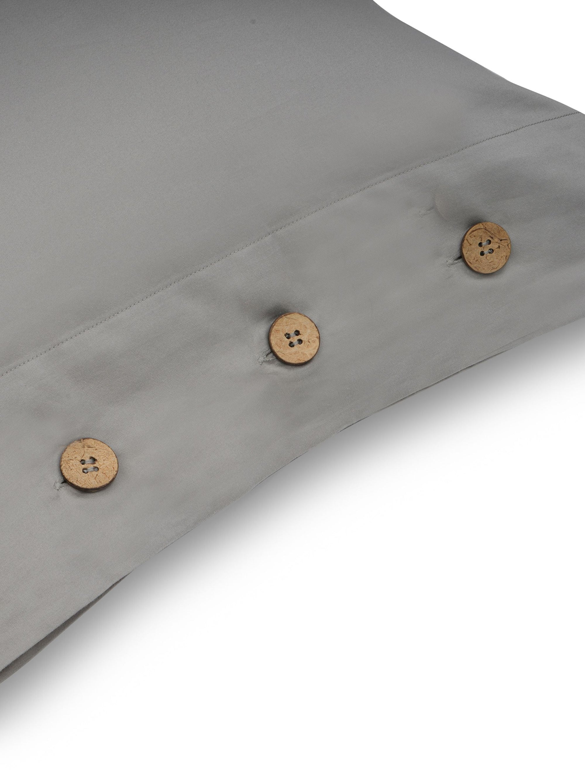 Bedsheet - Buttoned Modern Grey