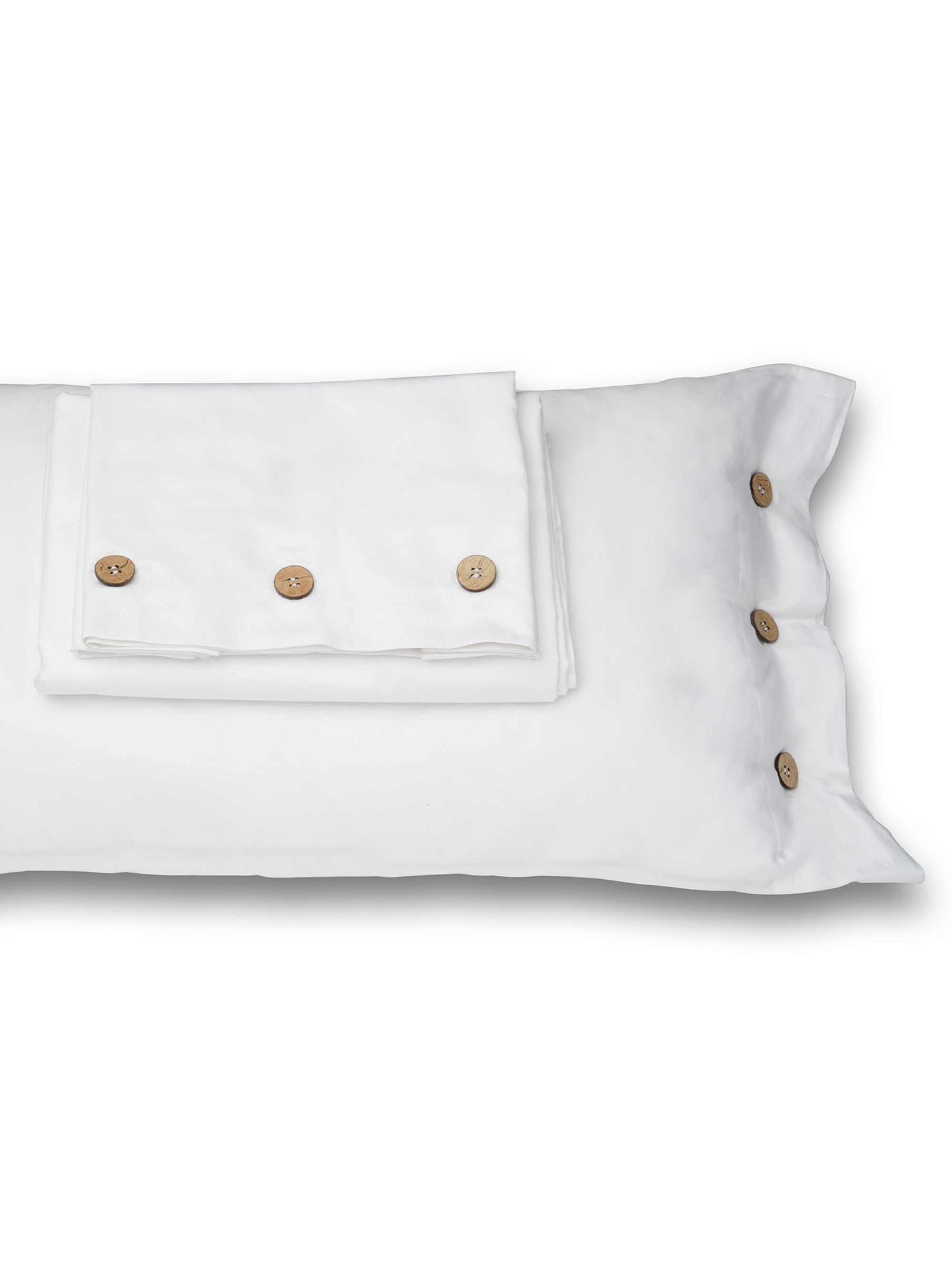 Bedsheet - Buttoned White