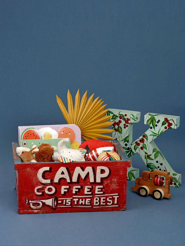 Camp Coffee Rectangular Basket
