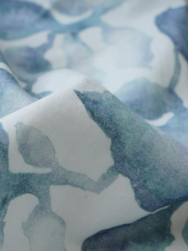 Linen Bedspread - Cascade Blue