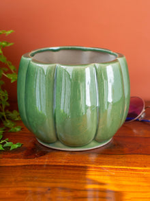 Ceramic Tabletop Planter Green