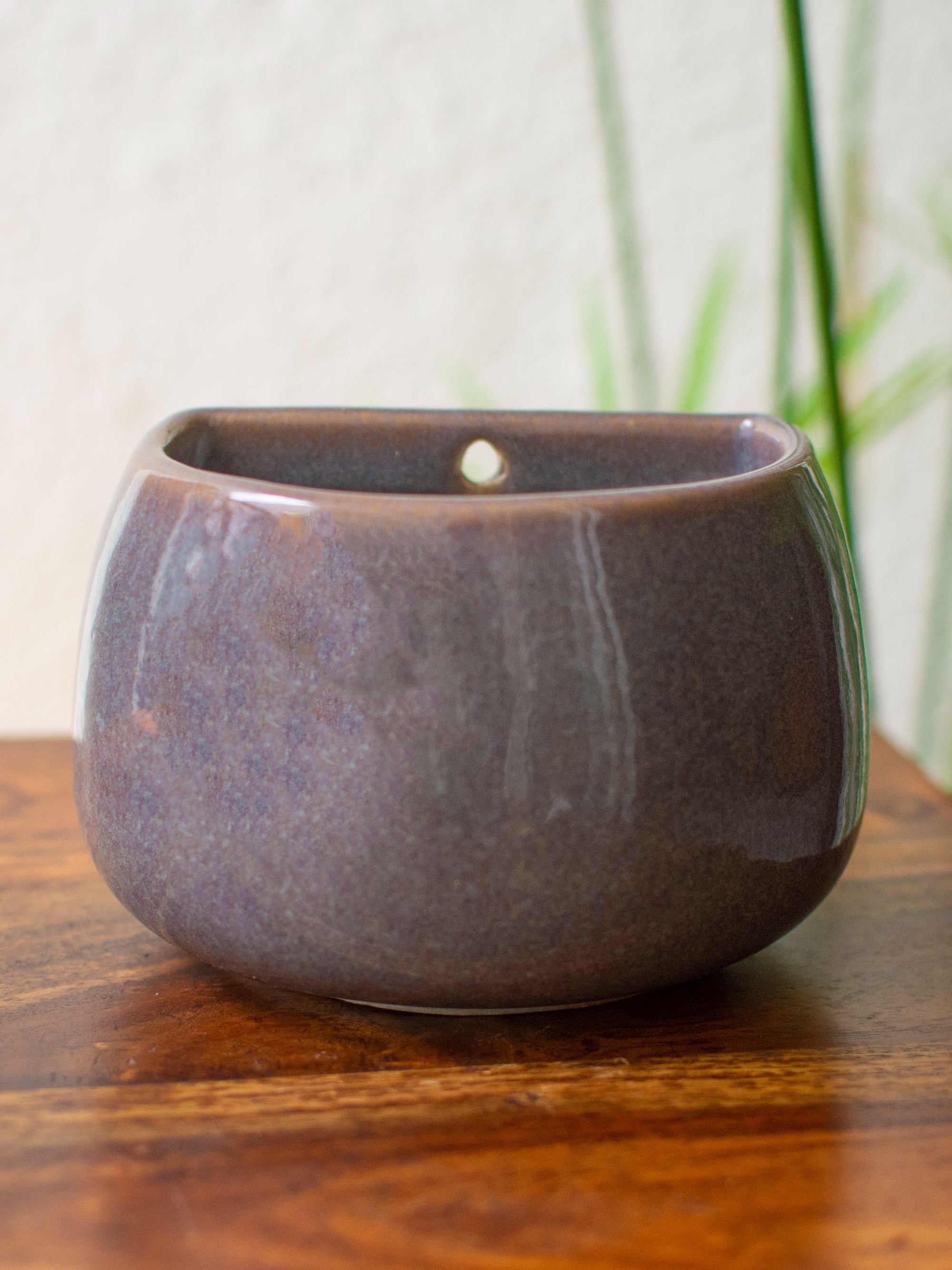 Ceramic Wall & Bookend Planter Grey
