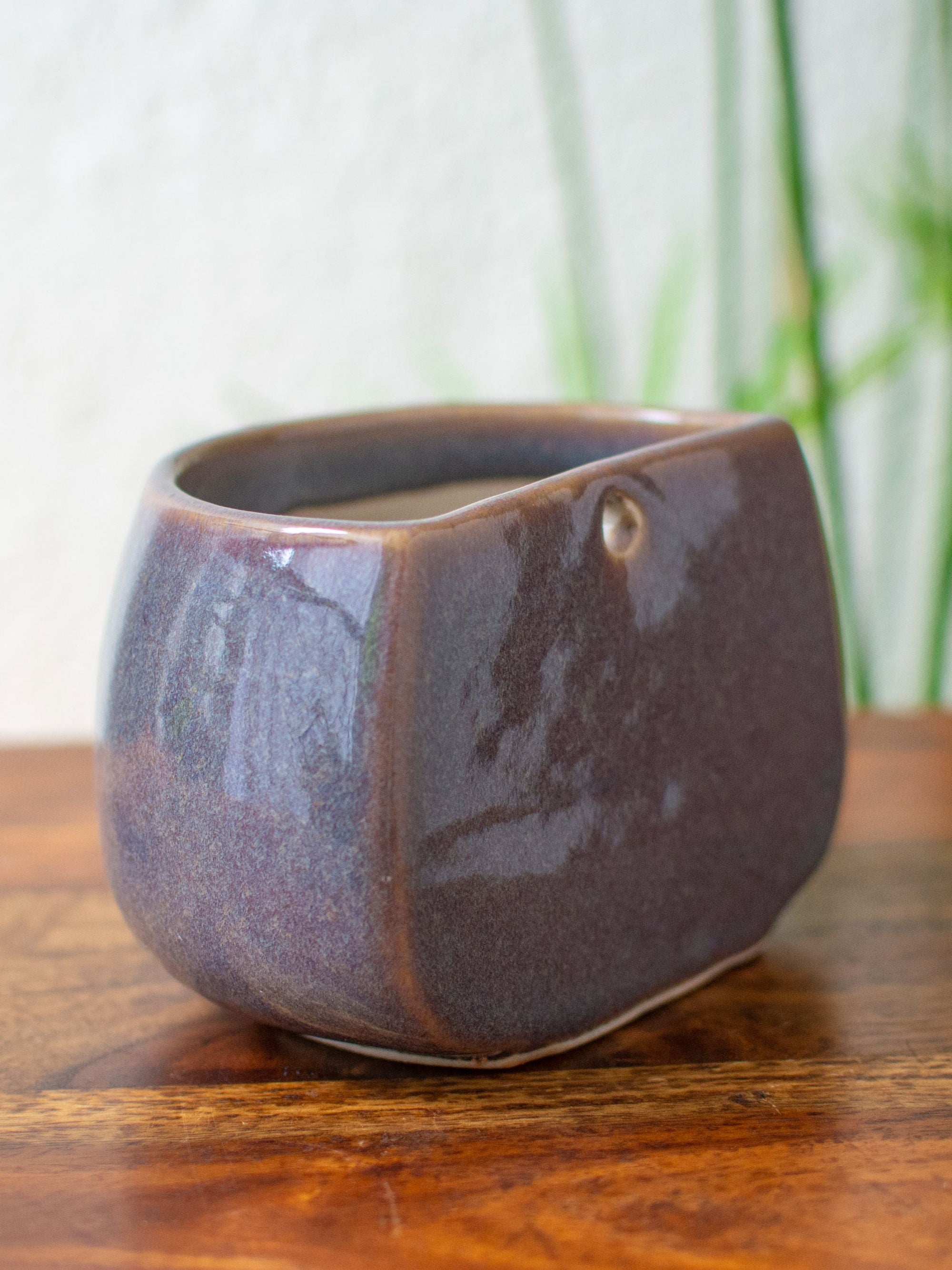 Ceramic Wall & Bookend Planter Grey