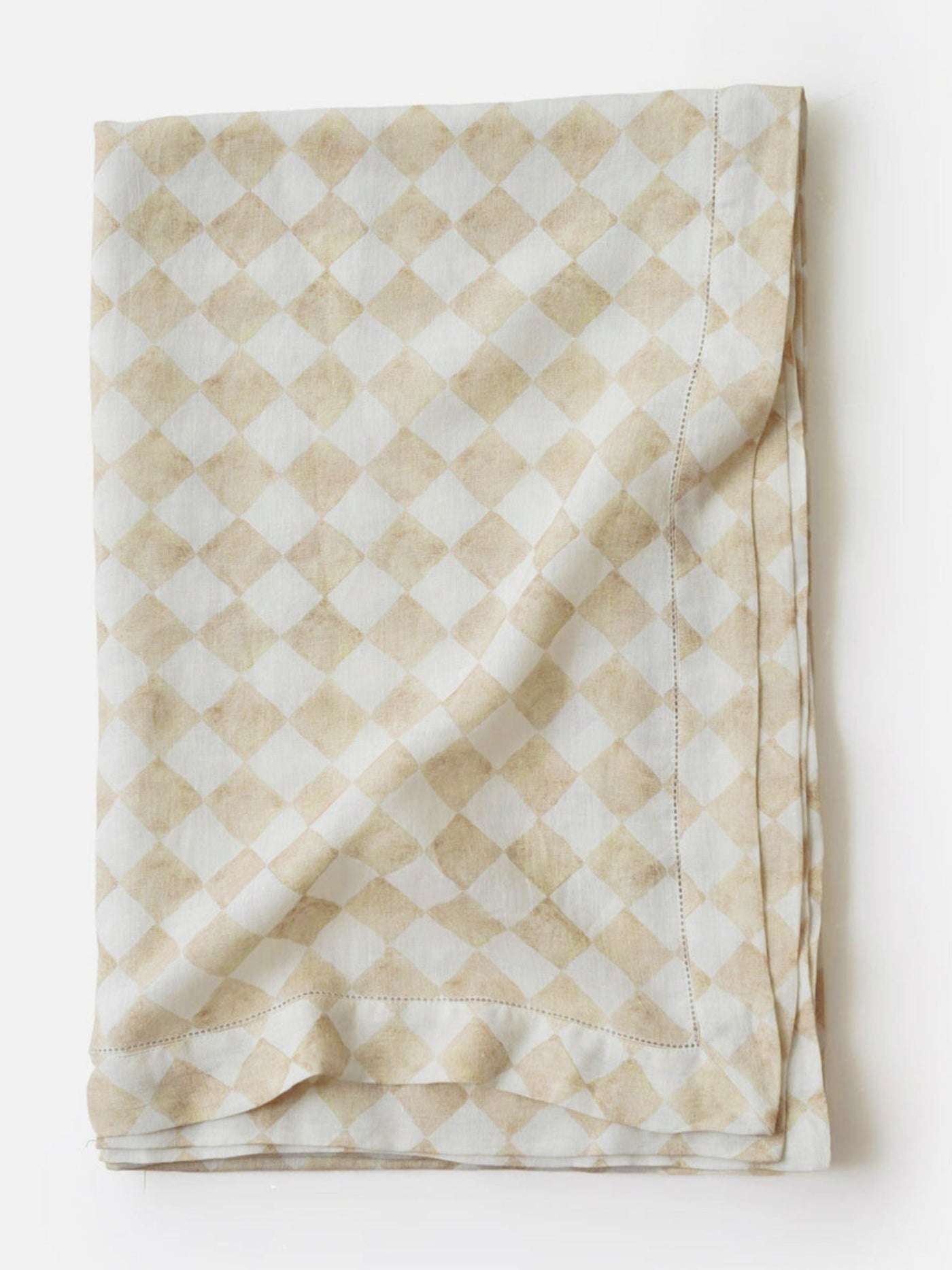 Checker Beige Table Cover