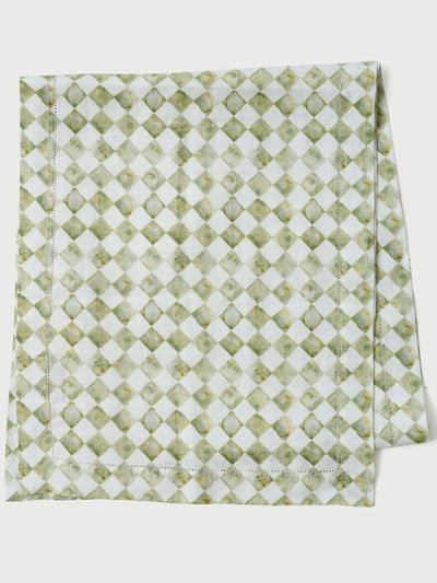 Table Runner - Checkered Green