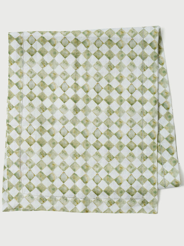 Table Runner - Checkered Green