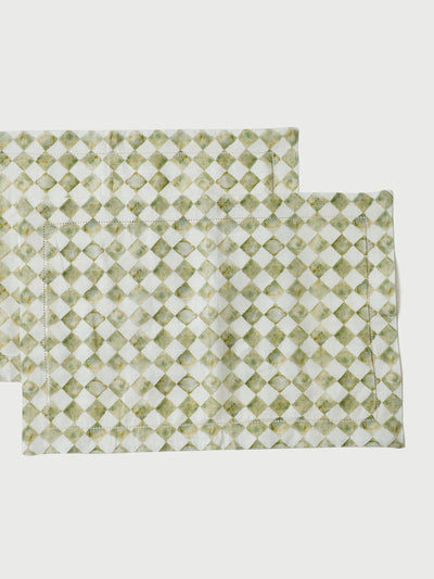 Table Mat - Checker Green