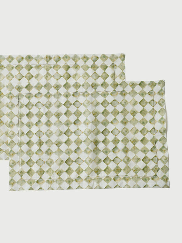 Table Mat - Checker Green