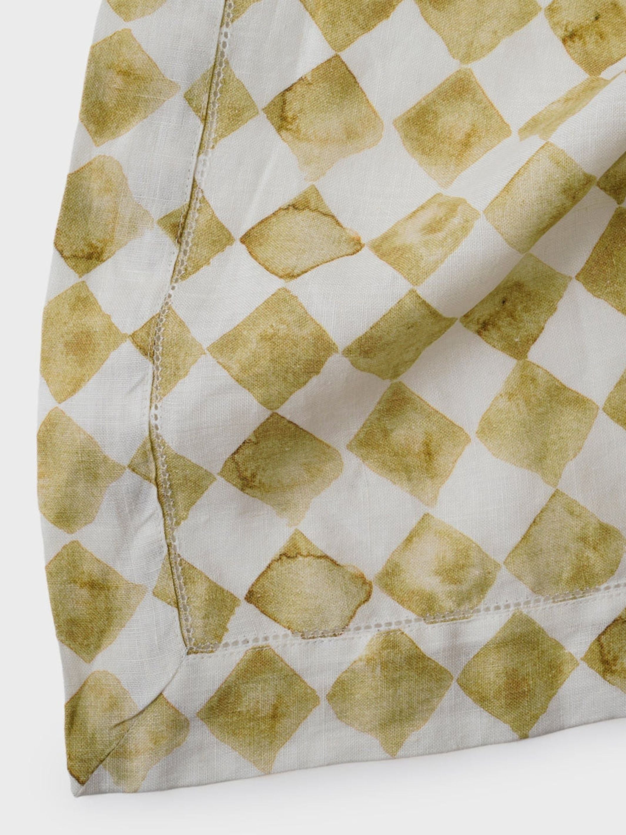 Table Cover - Checker Ochre
