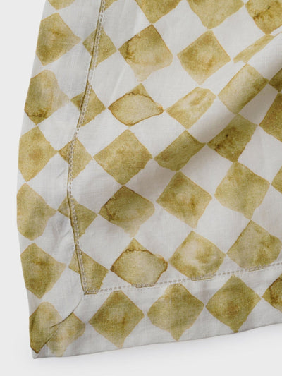 Table Cover - Checker Ochre