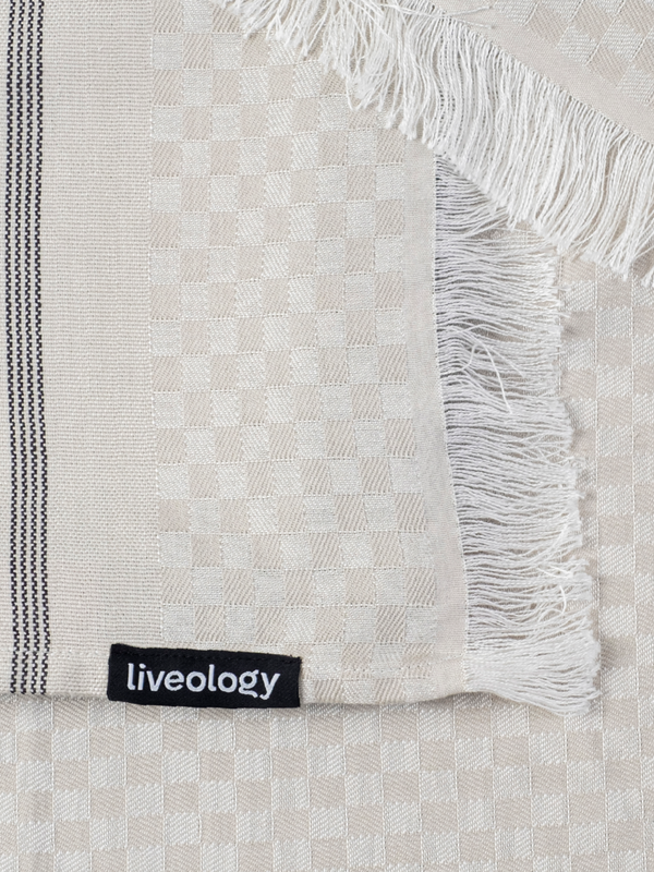 Chequerboard Woven Beach Towel