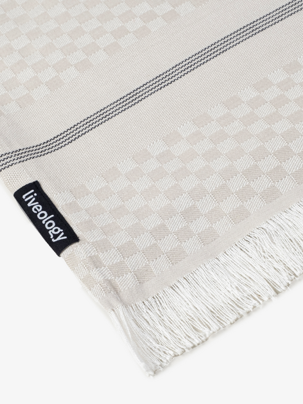 Chequerboard Woven Beach Towel