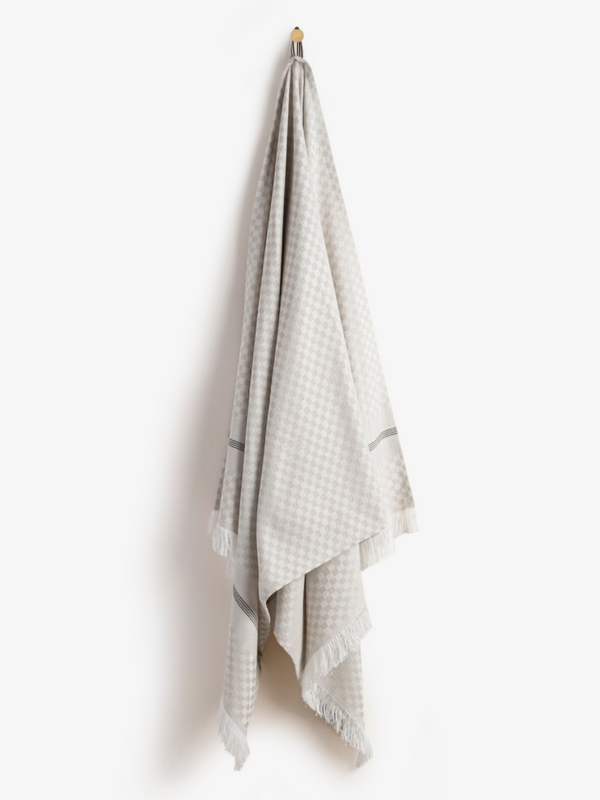 Chequerboard Woven Beach Towel