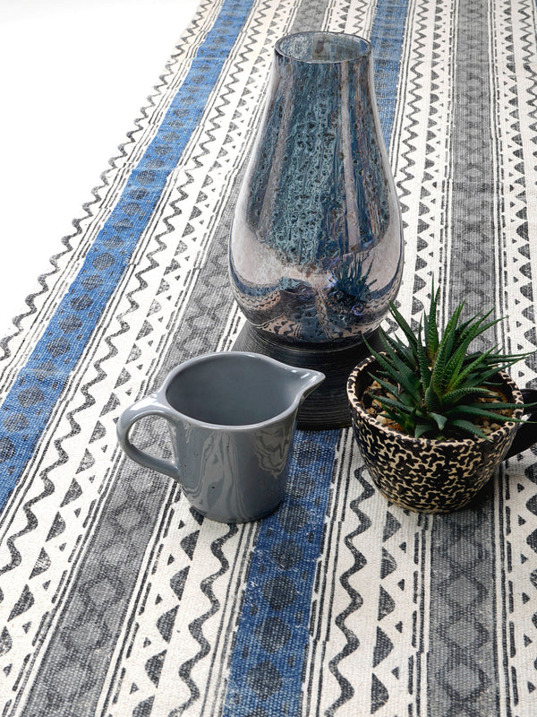 Chevron Hand Block Print Rug