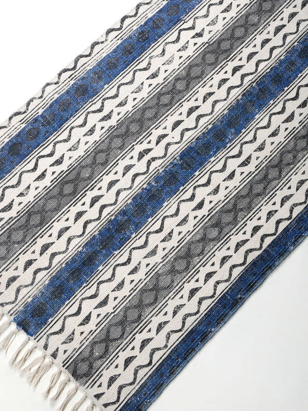 Chevron Hand Block Print Rug