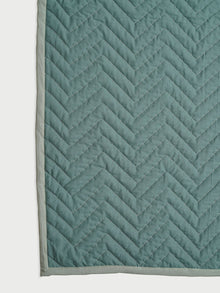Quilted Bedding Set - Chevron Green