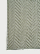 Quilted Bedding Set - Chevron Green