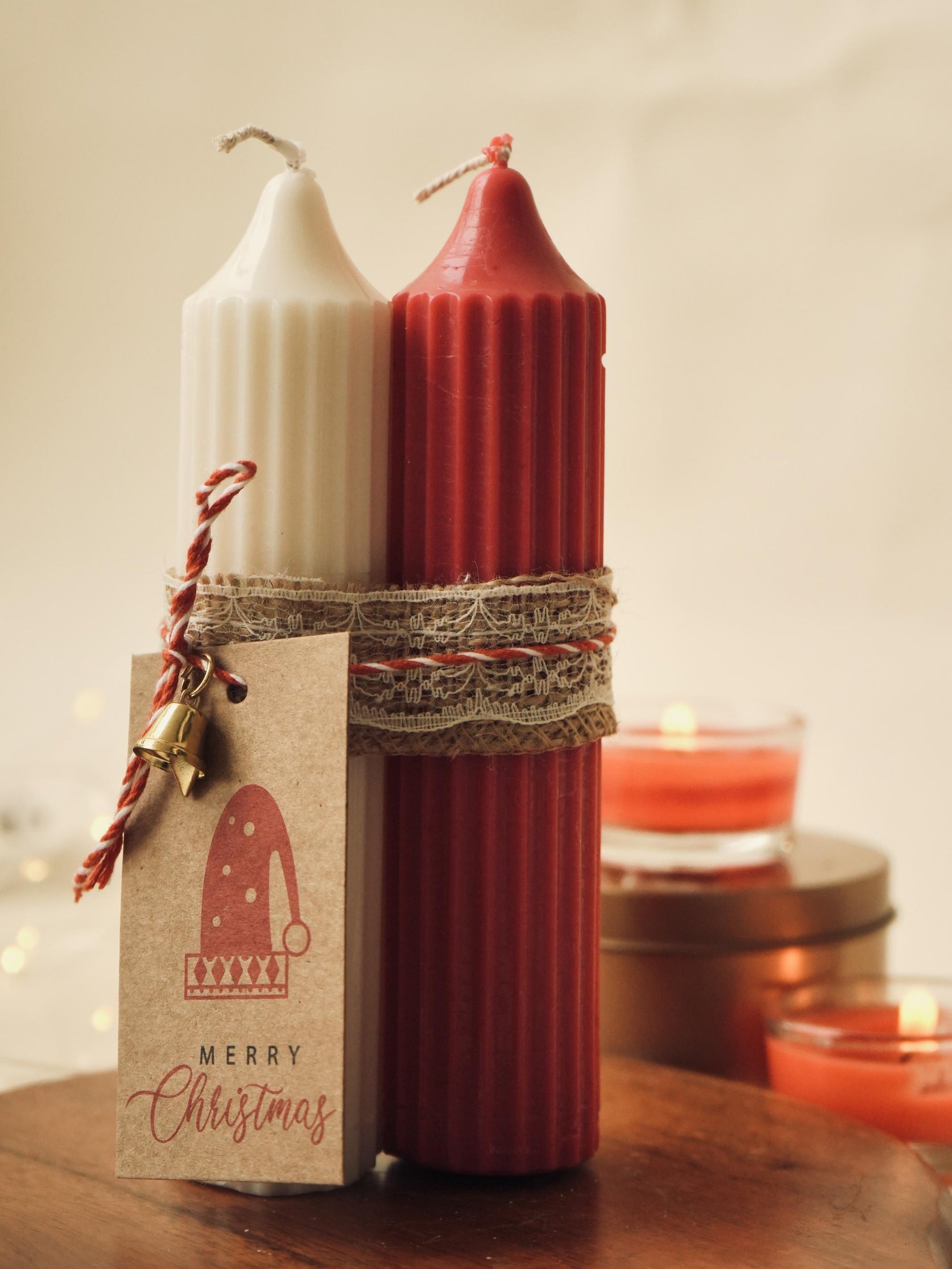 Christmas Special - Hope Pillar Candles - Set of 2