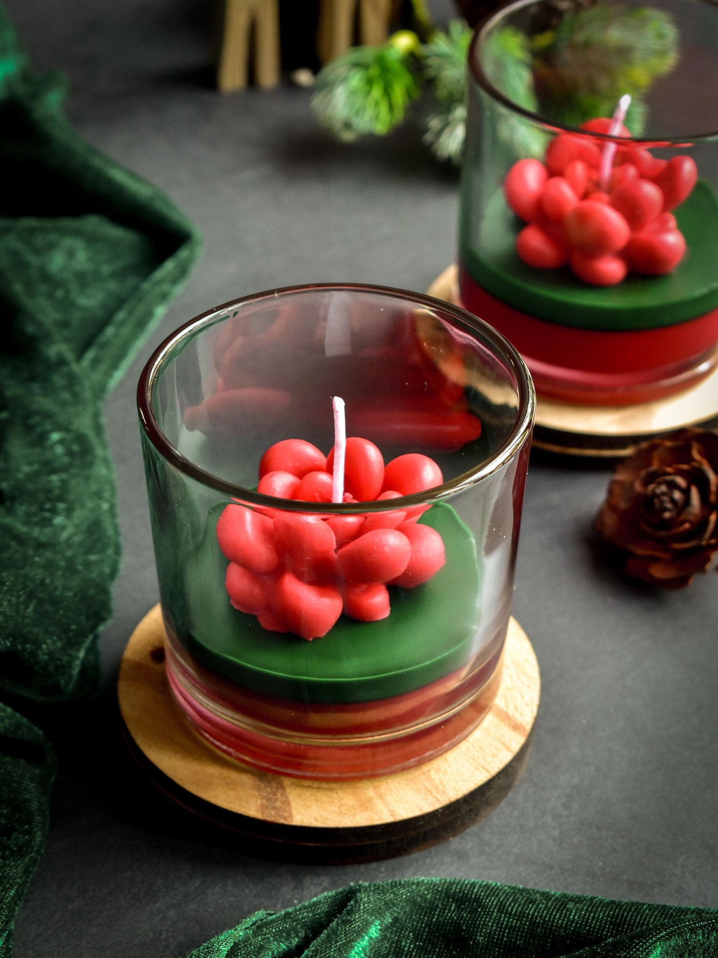 Christmas Succulent Candle 2