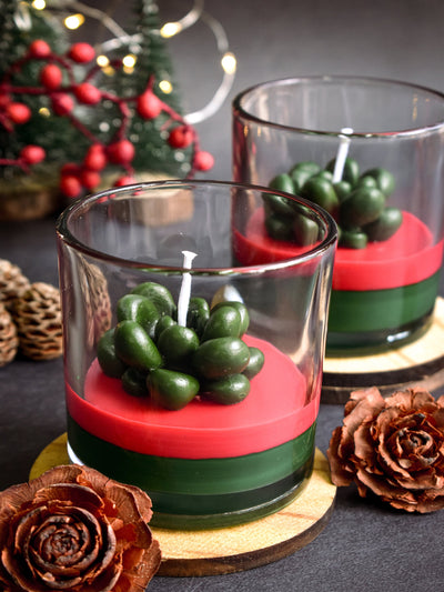Christmas Succulent Candle
